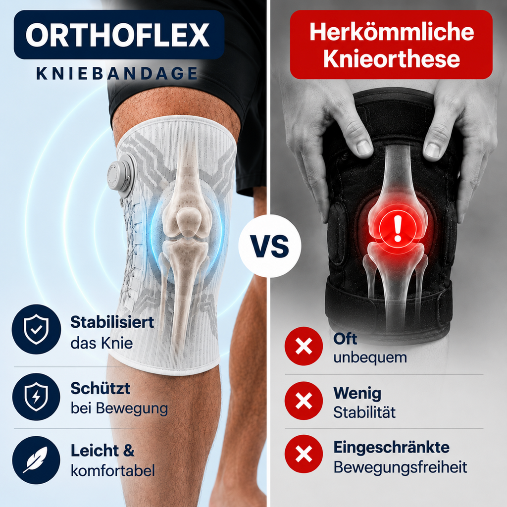 ORTHOFLEX - STABILE & RUTSCHFESTE KNIEBANDAGE (UNISEX)